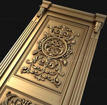 نموذج ثلاثي الأبعاد لآلة CNC أبواب منحوتة 